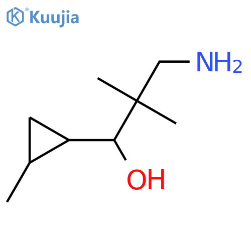 Cyclopropanemethanol, α-(2-amino-1,1-dimethylethyl)-2-methyl- structure