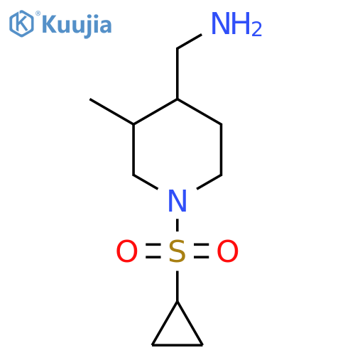 1-(cyclopropanesulfonyl)-3-methylpiperidin-4-ylmethanamine structure