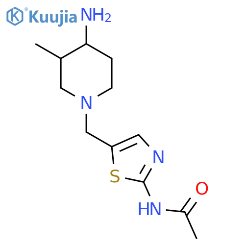 N-{5-(4-amino-3-methylpiperidin-1-yl)methyl-1,3-thiazol-2-yl}acetamide structure