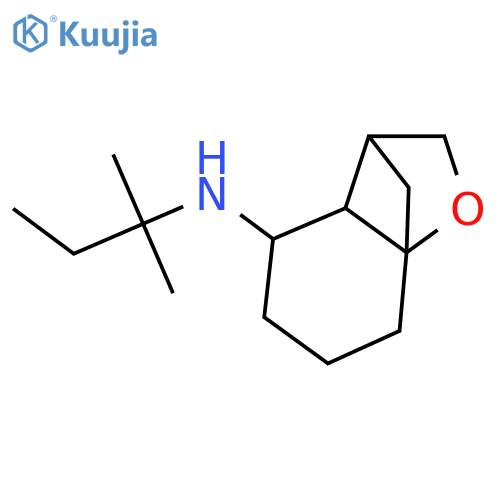 N-(2-methylbutan-2-yl)-9-oxatricyclo5.2.1.0,1,6decan-5-amine structure