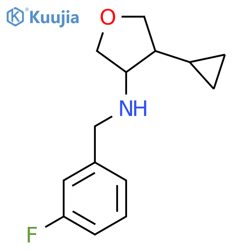 4-cyclopropyl-N-(3-fluorophenyl)methyloxolan-3-amine structure
