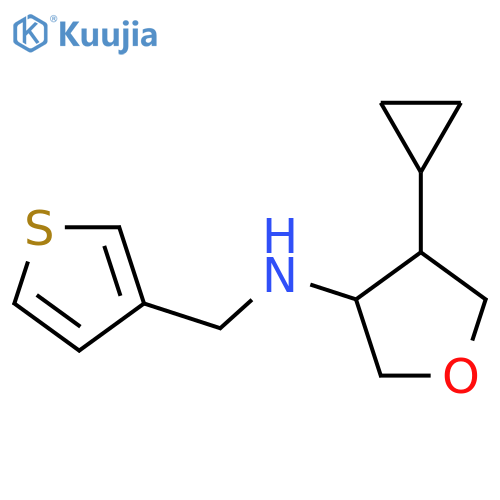 4-cyclopropyl-N-(thiophen-3-yl)methyloxolan-3-amine structure