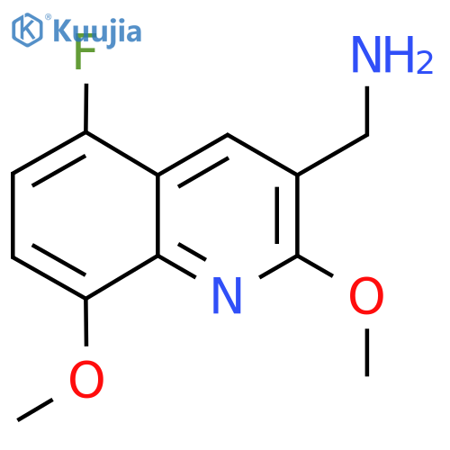 (5-Fluoro-2,8-dimethoxyquinolin-3-yl)methanamine structure