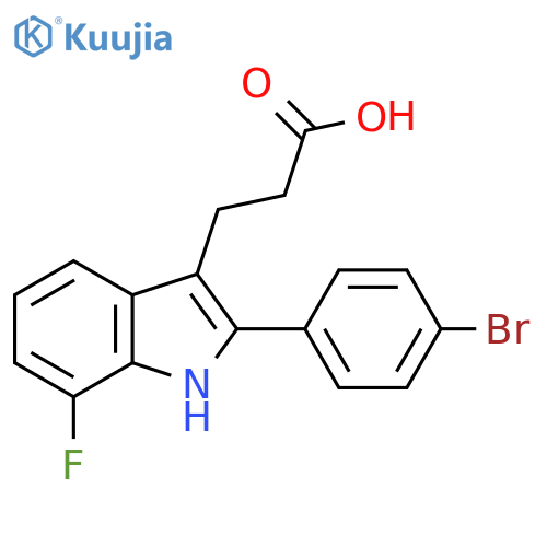 1H-Indole-3-propanoic acid, 2-(4-bromophenyl)-7-fluoro- structure
