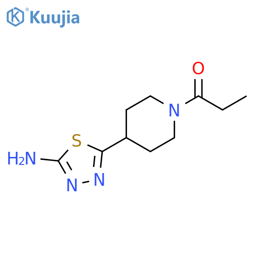 1-Propanone, 1-[4-(5-amino-1,3,4-thiadiazol-2-yl)-1-piperidinyl]- structure