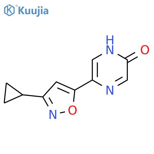 2(1H)-Pyrazinone, 5-(3-cyclopropyl-5-isoxazolyl)- structure