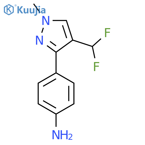 4-[4-(difluoromethyl)-1-methyl-1H-pyrazol-3-yl]aniline structure