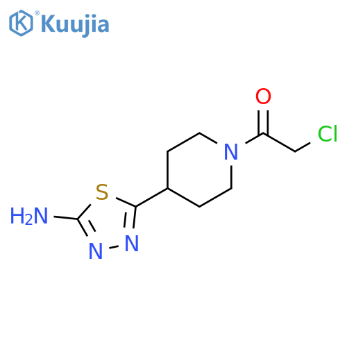 Ethanone, 1-[4-(5-amino-1,3,4-thiadiazol-2-yl)-1-piperidinyl]-2-chloro- structure