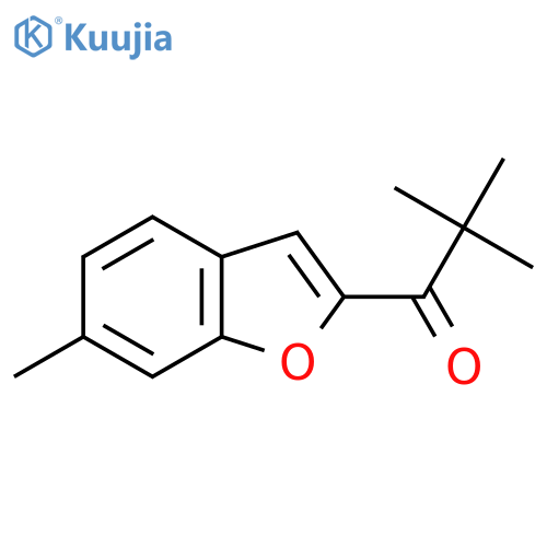 2,2-Dimethyl-1-(6-methyl-1-benzofuran-2-yl)propan-1-one structure