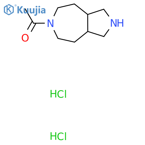 1-{Decahydropyrrolo[3,4-d]azepin-6-yl}ethan-1-one dihydrochloride structure