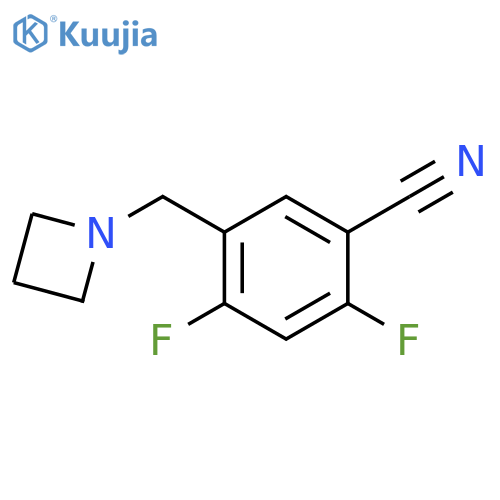 Benzonitrile, 5-(1-azetidinylmethyl)-2,4-difluoro- structure