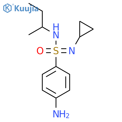4-amino-N-(butan-2-yl)-N-cyclopropylbenzene-1-sulfonoimidamide structure
