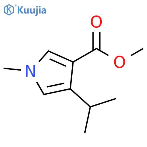 1H-Pyrrole-3-carboxylic acid, 1-methyl-4-(1-methylethyl)-, methyl ester structure
