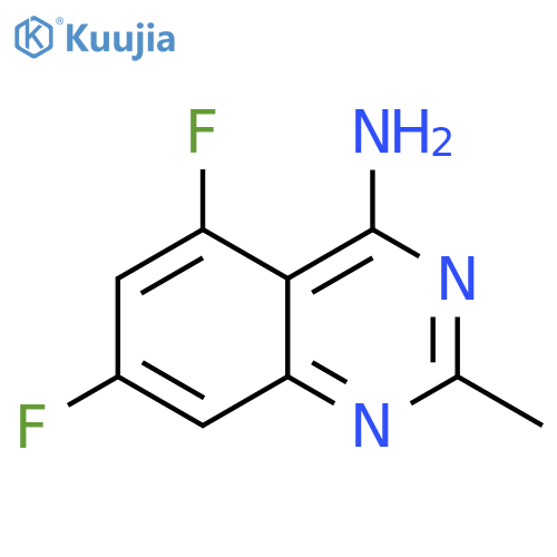 4-Quinazolinamine, 5,7-difluoro-2-methyl- structure