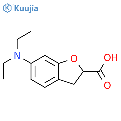 2-Benzofurancarboxylic acid, 6-(diethylamino)-2,3-dihydro- structure