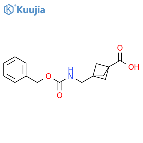 3-({[(benzyloxy)carbonyl]amino}methyl)bicyclo[1.1.1]pentane-1-carboxylic acid structure