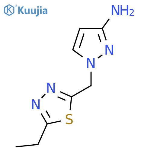 1-(5-ethyl-1,3,4-thiadiazol-2-yl)methyl-1H-pyrazol-3-amine structure