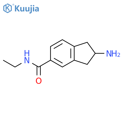 1H-Indene-5-carboxamide, 2-amino-N-ethyl-2,3-dihydro- structure
