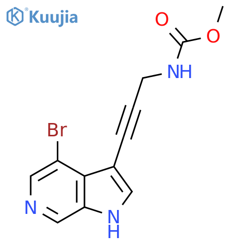methyl N-(3-{4-bromo-1H-pyrrolo2,3-cpyridin-3-yl}prop-2-yn-1-yl)carbamate structure