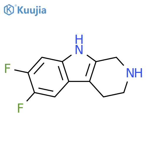 1H-Pyrido[3,4-b]indole, 6,7-difluoro-2,3,4,9-tetrahydro- structure