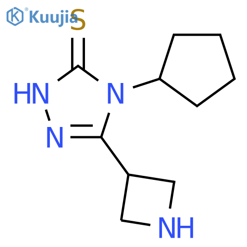3H-1,2,4-Triazole-3-thione, 5-(3-azetidinyl)-4-cyclopentyl-2,4-dihydro- structure