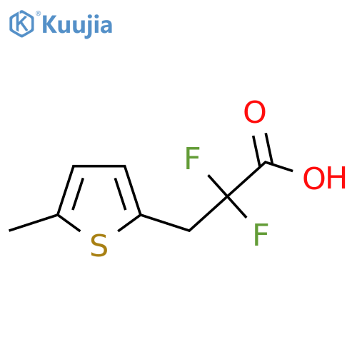 2,2-Difluoro-3-(5-methylthiophen-2-yl)propanoic acid structure