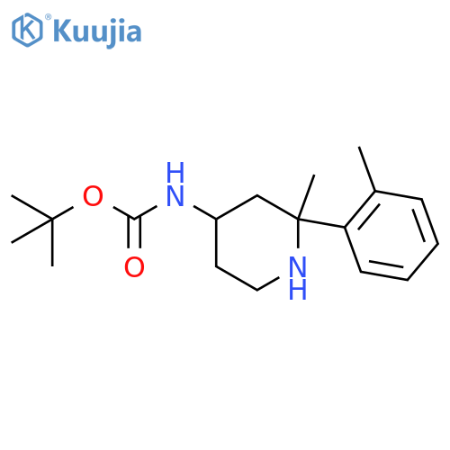 tert-butyl N-[2-methyl-2-(2-methylphenyl)piperidin-4-yl]carbamate structure