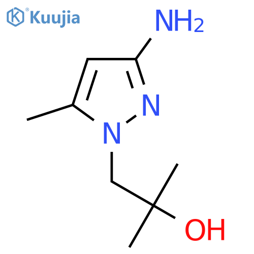 1-(3-amino-5-methyl-1H-pyrazol-1-yl)-2-methylpropan-2-ol structure
