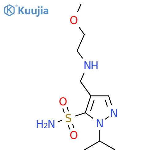 4-{[(2-methoxyethyl)amino]methyl}-1-(propan-2-yl)-1H-pyrazole-5-sulfonamide structure