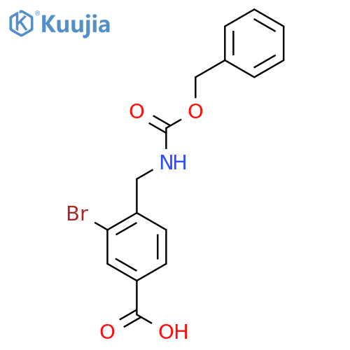 4-({(benzyloxy)carbonylamino}methyl)-3-bromobenzoic acid structure