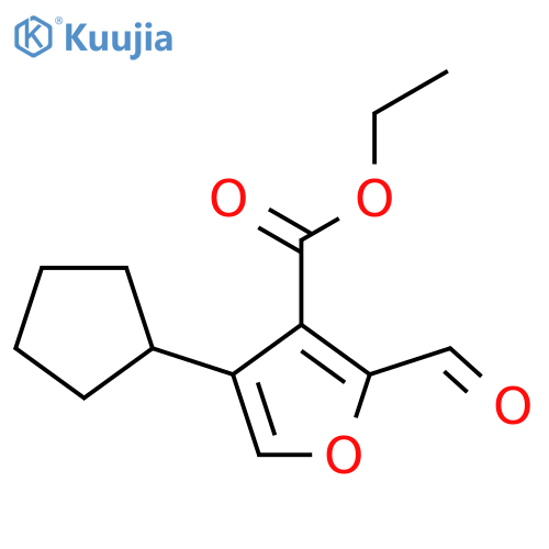Ethyl 4-cyclopentyl-2-formylfuran-3-carboxylate structure