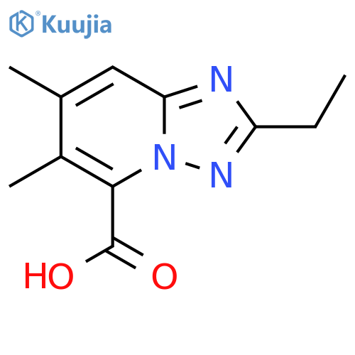 2-ethyl-6,7-dimethyl-1,2,4triazolo1,5-apyridine-5-carboxylic acid structure