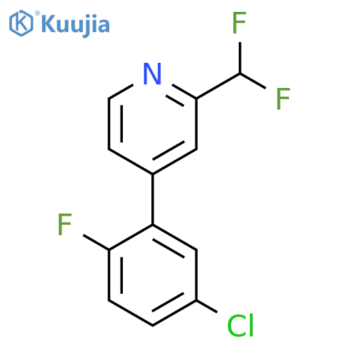 4-(5-Chloro-2-fluorophenyl)-2-(difluoromethyl)pyridine structure