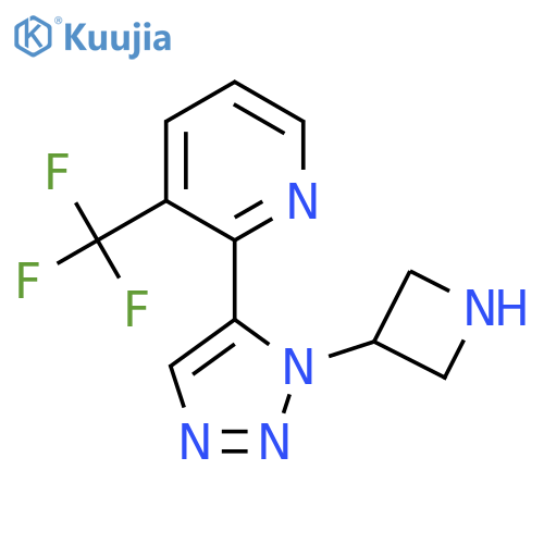 2-[1-(azetidin-3-yl)-1H-1,2,3-triazol-5-yl]-3-(trifluoromethyl)pyridine structure