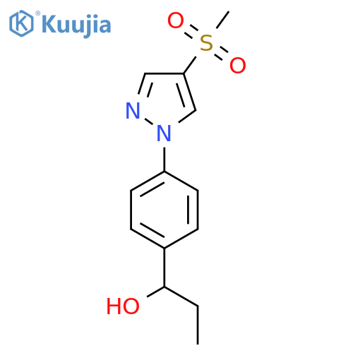 1-4-(4-methanesulfonyl-1H-pyrazol-1-yl)phenylpropan-1-ol structure
