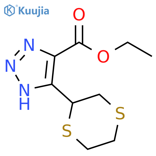 1H-1,2,3-Triazole-4-carboxylic acid, 5-(1,4-dithian-2-yl)-, ethyl ester structure