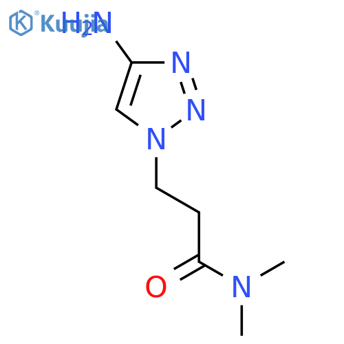 3-(4-amino-1H-1,2,3-triazol-1-yl)-N,N-dimethylpropanamide structure