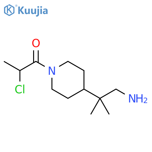 1-Propanone, 1-[4-(2-amino-1,1-dimethylethyl)-1-piperidinyl]-2-chloro- structure