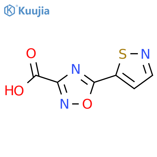 5-(1,2-thiazol-5-yl)-1,2,4-oxadiazole-3-carboxylic acid structure