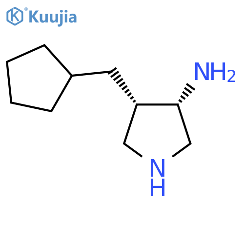 rac-(3R,4R)-4-(cyclopentylmethyl)pyrrolidin-3-amine structure