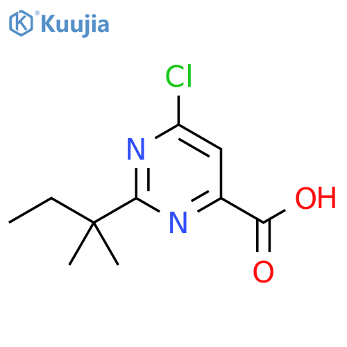4-Pyrimidinecarboxylic acid, 6-chloro-2-(1,1-dimethylpropyl)- structure