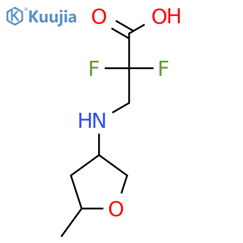 2,2-Difluoro-3-[(5-methyloxolan-3-yl)amino]propanoic acid structure