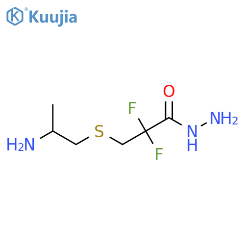 3-[(2-Aminopropyl)sulfanyl]-2,2-difluoropropanehydrazide structure
