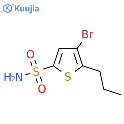 4-bromo-5-propylthiophene-2-sulfonamide structure