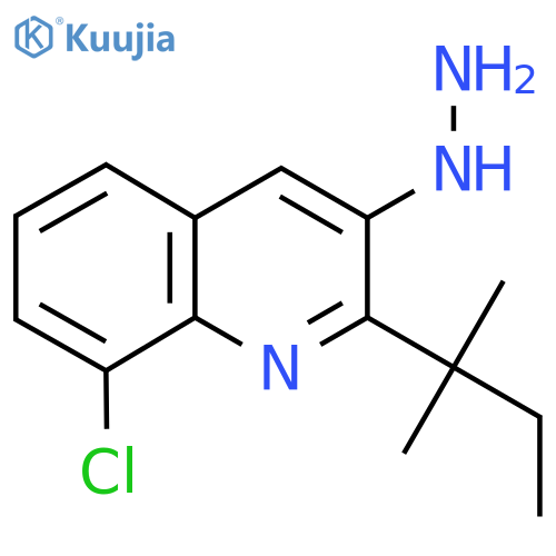 8-Chloro-3-hydrazinyl-2-(2-methylbutan-2-yl)quinoline structure