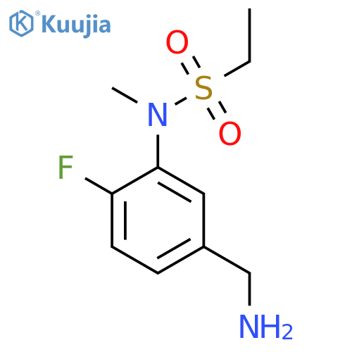 N-5-(aminomethyl)-2-fluorophenyl-N-methylethane-1-sulfonamide structure