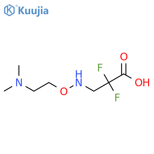 3-{[2-(Dimethylamino)ethoxy]amino}-2,2-difluoropropanoic acid structure