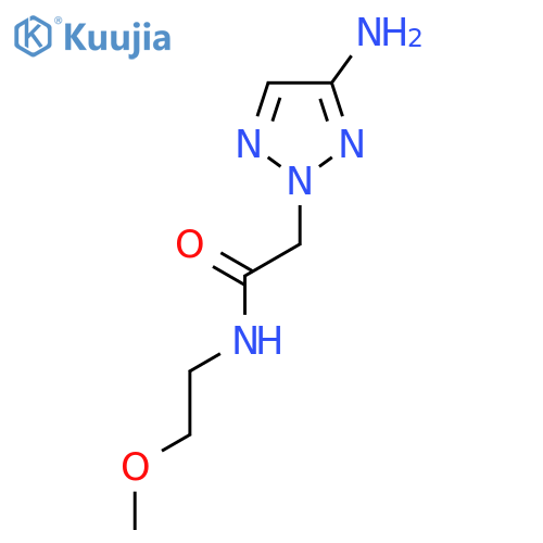 2-(4-amino-2H-1,2,3-triazol-2-yl)-N-(2-methoxyethyl)acetamide structure