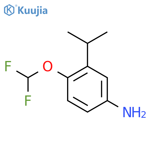 4-(Difluoromethoxy)-3-(propan-2-yl)aniline structure