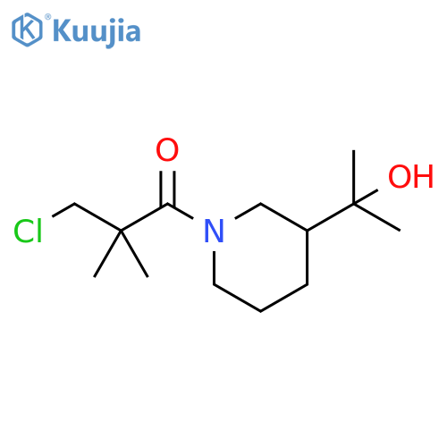 1-Propanone, 2-(chloromethyl)-1-[3-(1-hydroxy-1-methylethyl)-1-piperidinyl]-2-methyl- structure